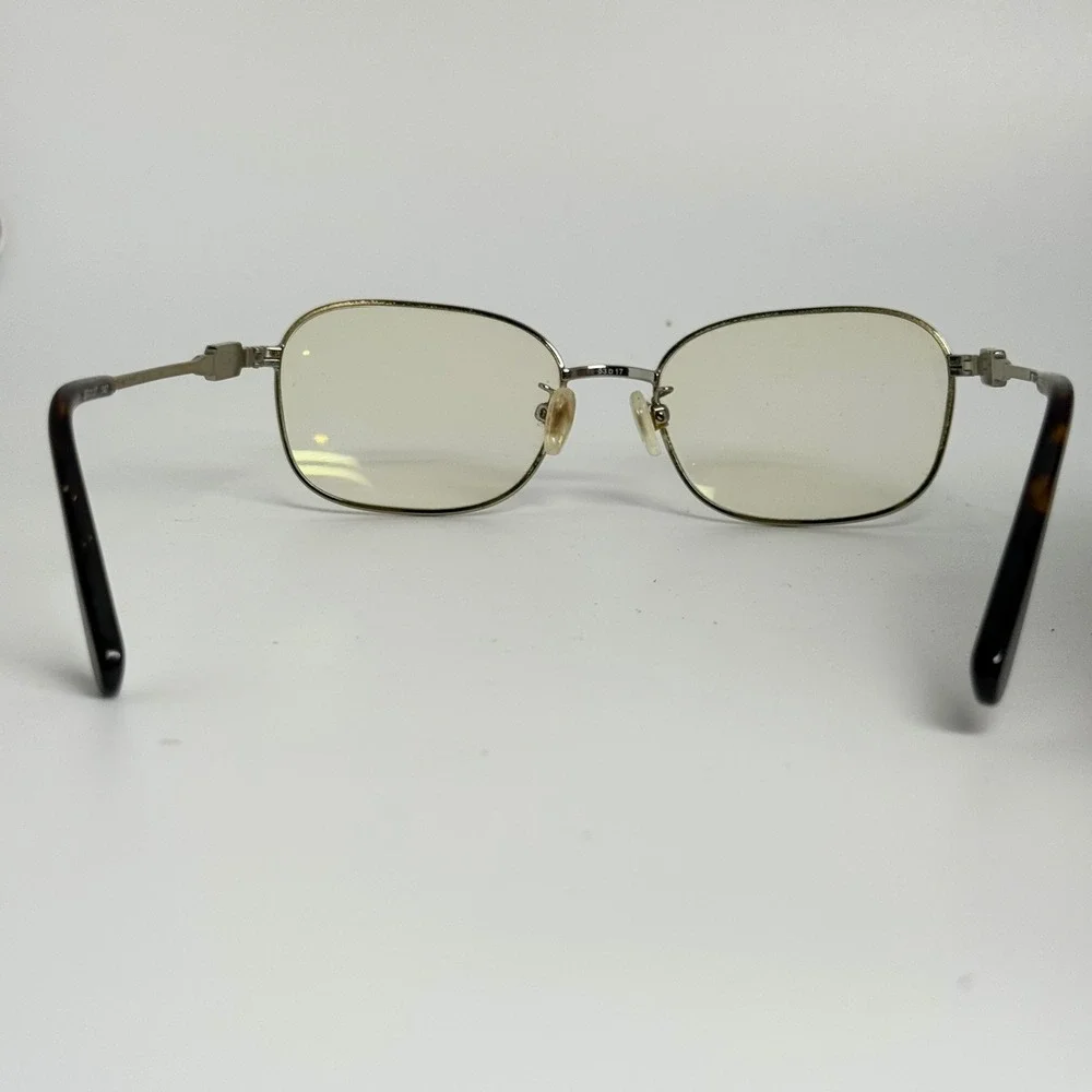 Coach HC 5119 Light Gold Rectangular Metal Eyeglass Frames 53-17-140 Tortoise